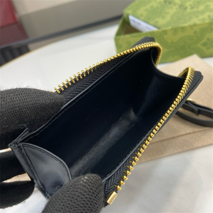 GUCCI 구찌 GG 엠블럼 지퍼 카드 케이스 821804 2COLOR