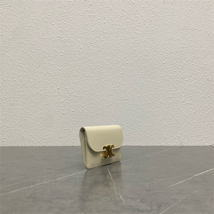 CELINE 셀린느 플랩 트리옹프 샤이니 카프스킨 카드/명함지갑 101583