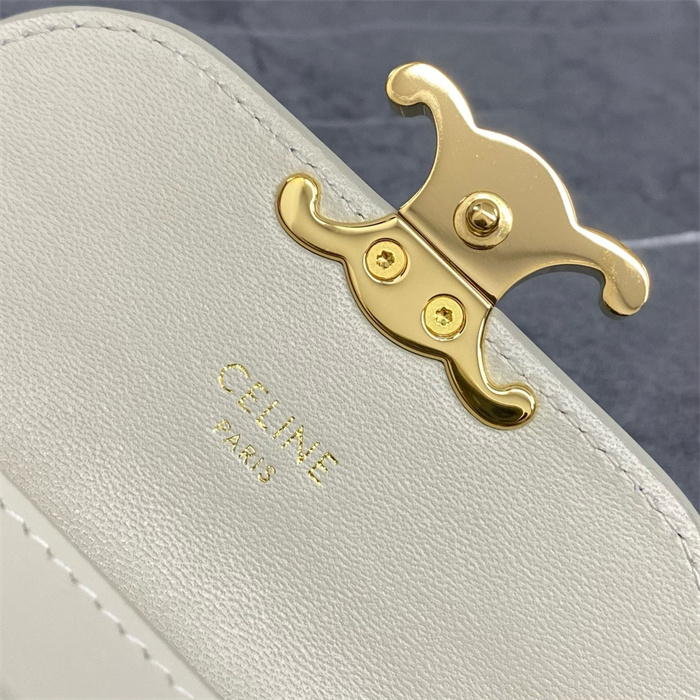 CELINE 셀린느 플랩 트리옹프 샤이니 카프스킨 카드/명함지갑 101583