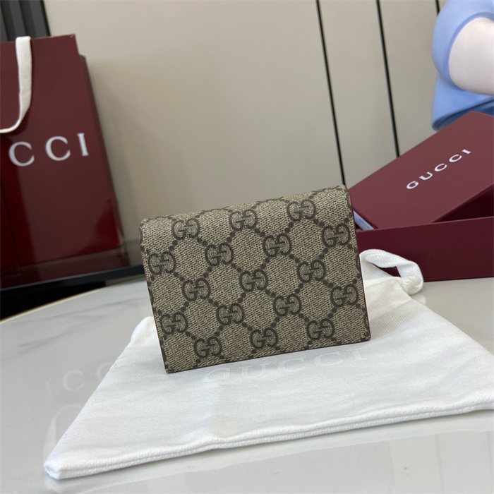 GUCCI 구찌 GG 부엉이 디테일 미니 반지갑 818767