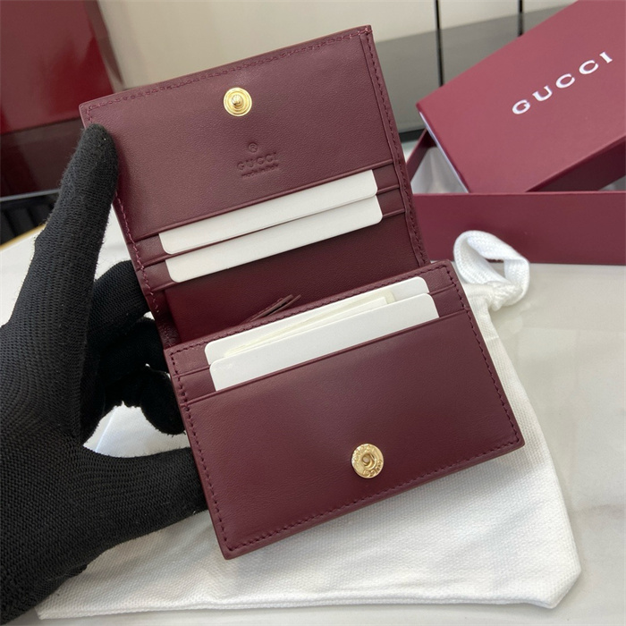 GUCCI 구찌 GG 부엉이 디테일 미니 반지갑 818767