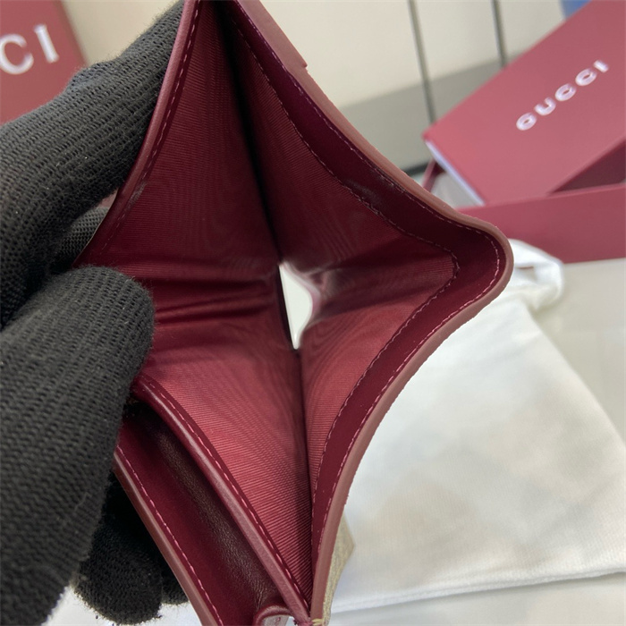 GUCCI 구찌 GG 부엉이 디테일 미니 반지갑 818767