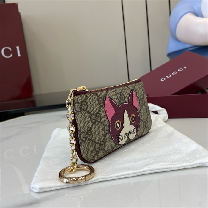 GUCCI 구찌 고양이 디테일 GG 키 케이스 818768