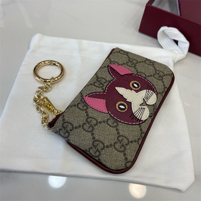 GUCCI 구찌 고양이 디테일 GG 키 케이스 818768