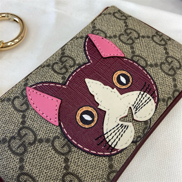 GUCCI 구찌 고양이 디테일 GG 키 케이스 818768