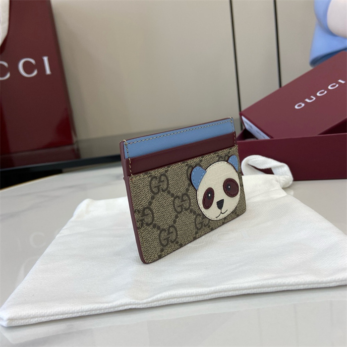 GUCCI 구찌 판다 디테일 바이컬러 GG 카드 케이스 818769