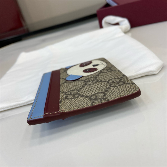 GUCCI 구찌 판다 디테일 바이컬러 GG 카드 케이스 818769