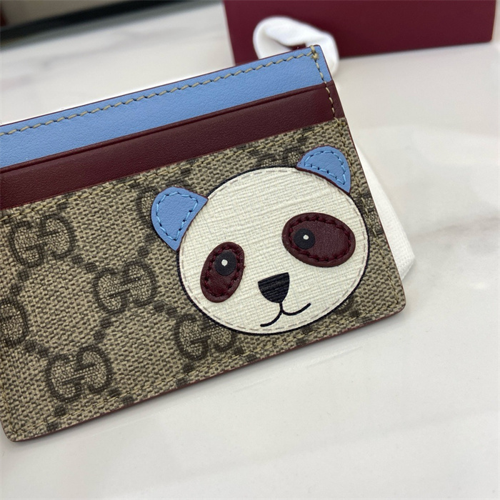 GUCCI 구찌 판다 디테일 바이컬러 GG 카드 케이스 818769
