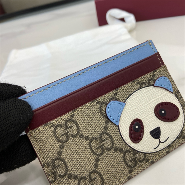 GUCCI 구찌 판다 디테일 바이컬러 GG 카드 케이스 818769